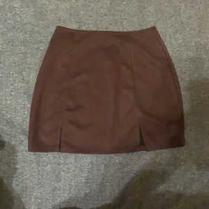 Brown pencil skirt